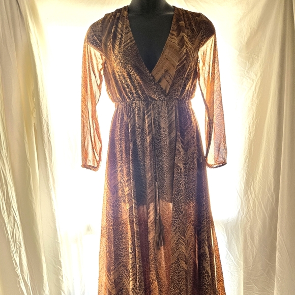 Beautiful Animal Print Maxi Dress EUC - Picture 1 of 10